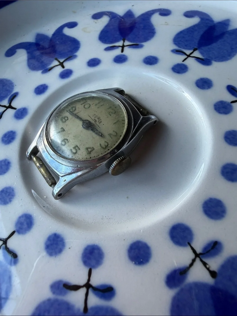Vintage Tower Stainless Steel Wristwatch - Silver